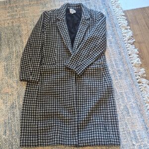 Oversized Gingham Coat